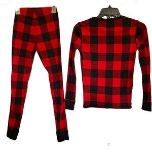 OLD NAVY Pajama Set Checkered Plaid Unisex Kids X boys girls Large 12